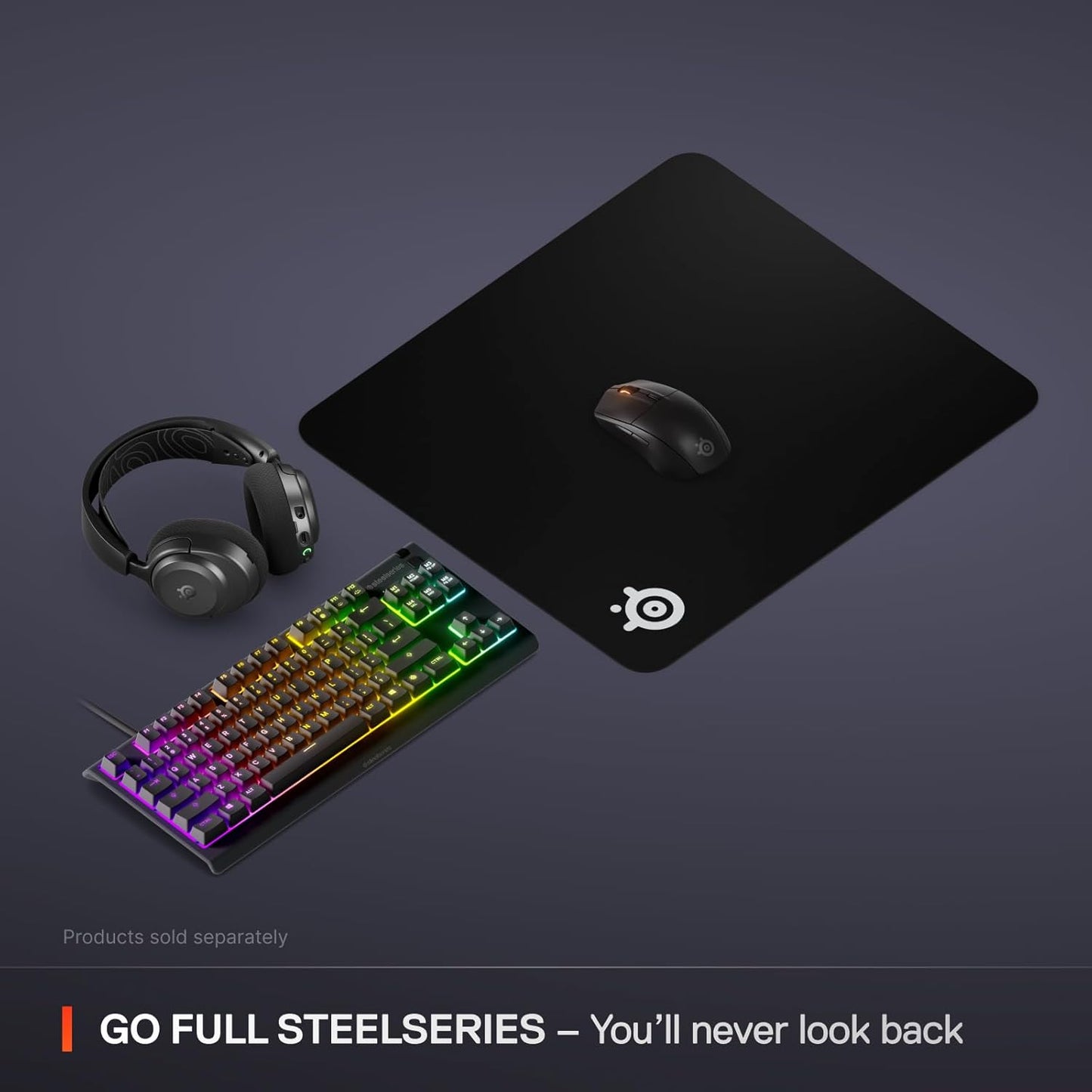 SteelSeries QcK Large Gaming Mousepad - Black - Non-Slip Silicone Rubber Base - Enhanced Tracking and Stability - Optimized for Gaming Sensors - 490mm x 420mm - Suitable for FPS, MOBAs, RTS, and MMO Games