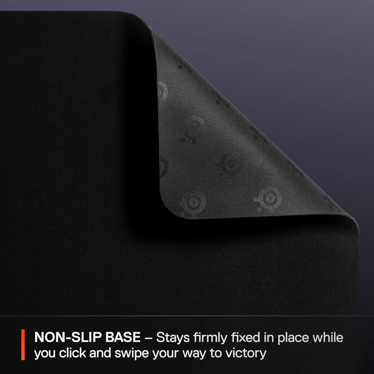 SteelSeries QcK Large Gaming Mousepad - Black - Non-Slip Silicone Rubber Base - Enhanced Tracking and Stability - Optimized for Gaming Sensors - 490mm x 420mm - Suitable for FPS, MOBAs, RTS, and MMO Games