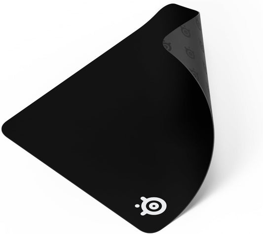 SteelSeries QcK Large Gaming Mousepad - Black - Non-Slip Silicone Rubber Base - Enhanced Tracking and Stability - Optimized for Gaming Sensors - 490mm x 420mm - Suitable for FPS, MOBAs, RTS, and MMO Games
