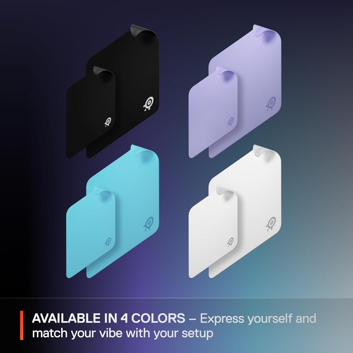 SteelSeries QcK Large Gaming Mousepad - Black - Non-Slip Silicone Rubber Base - Enhanced Tracking and Stability - Optimized for Gaming Sensors - 490mm x 420mm - Suitable for FPS, MOBAs, RTS, and MMO Games